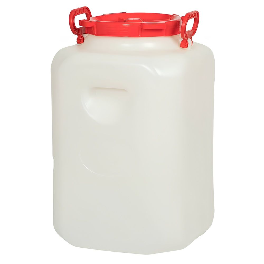 Бочка 50 л квадратная белая Дачная