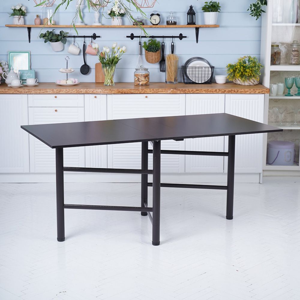 Стол-книжка ЛДСП Венге раскладной прямоугольный 260/1600х800х750 мм