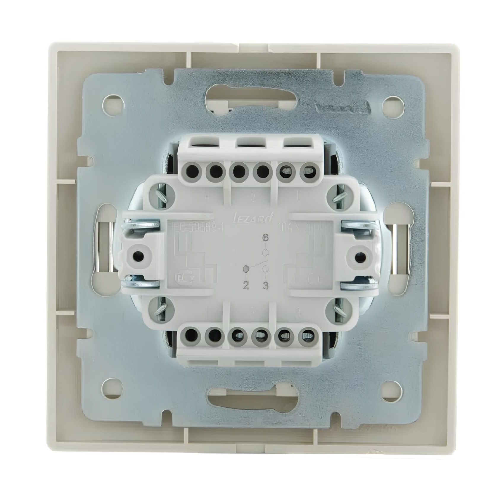 ВЫКЛЮЧАТЕЛЬ проходн. скрыт.установки 1-кл. крем/крем. Мира Lezard 701-0303-105