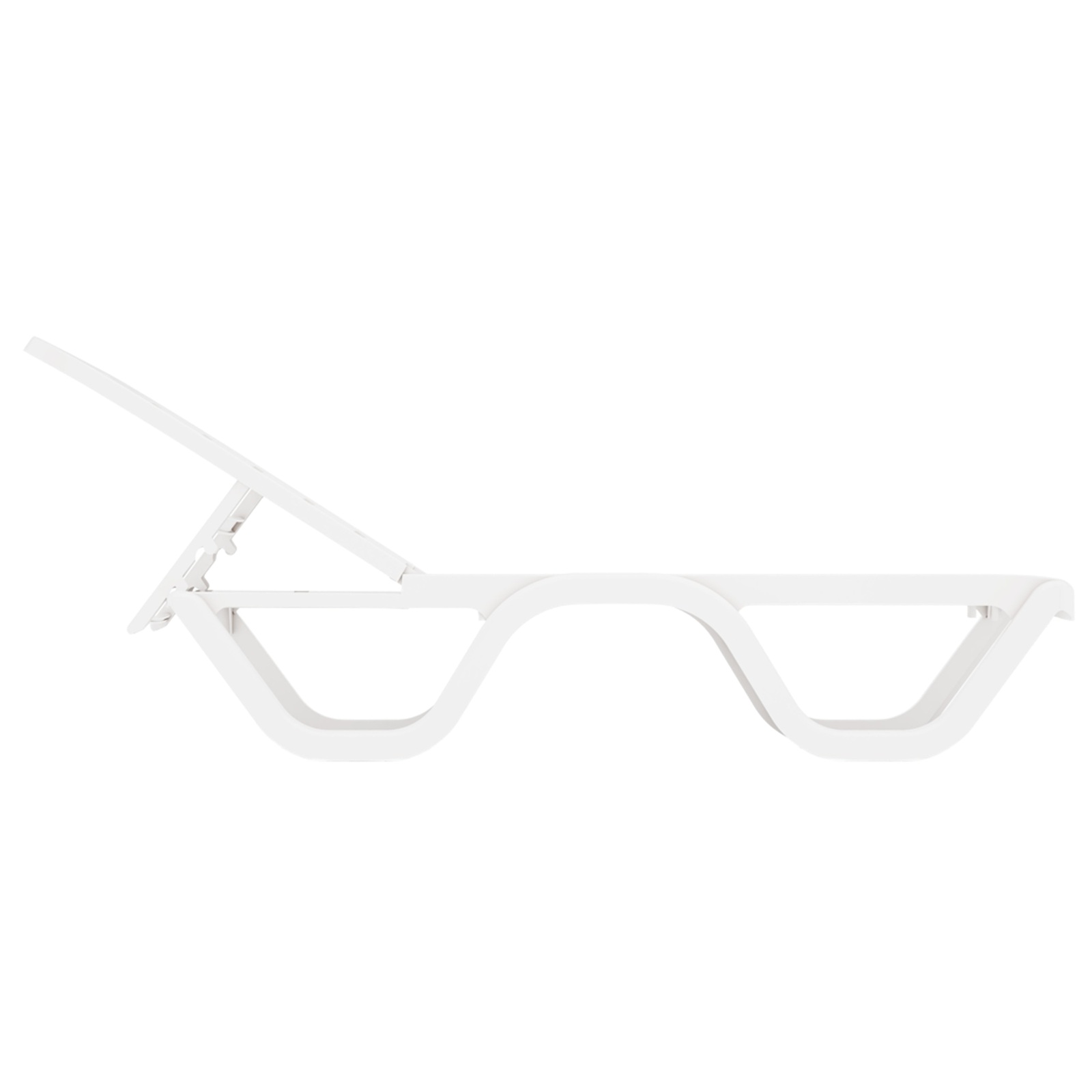 Шезлонг Солярис 1980х620х320 мм белый