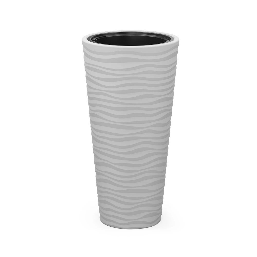 Кашпо Оазис серое 39,3х77,5 см 63 л со вставкой 13 л