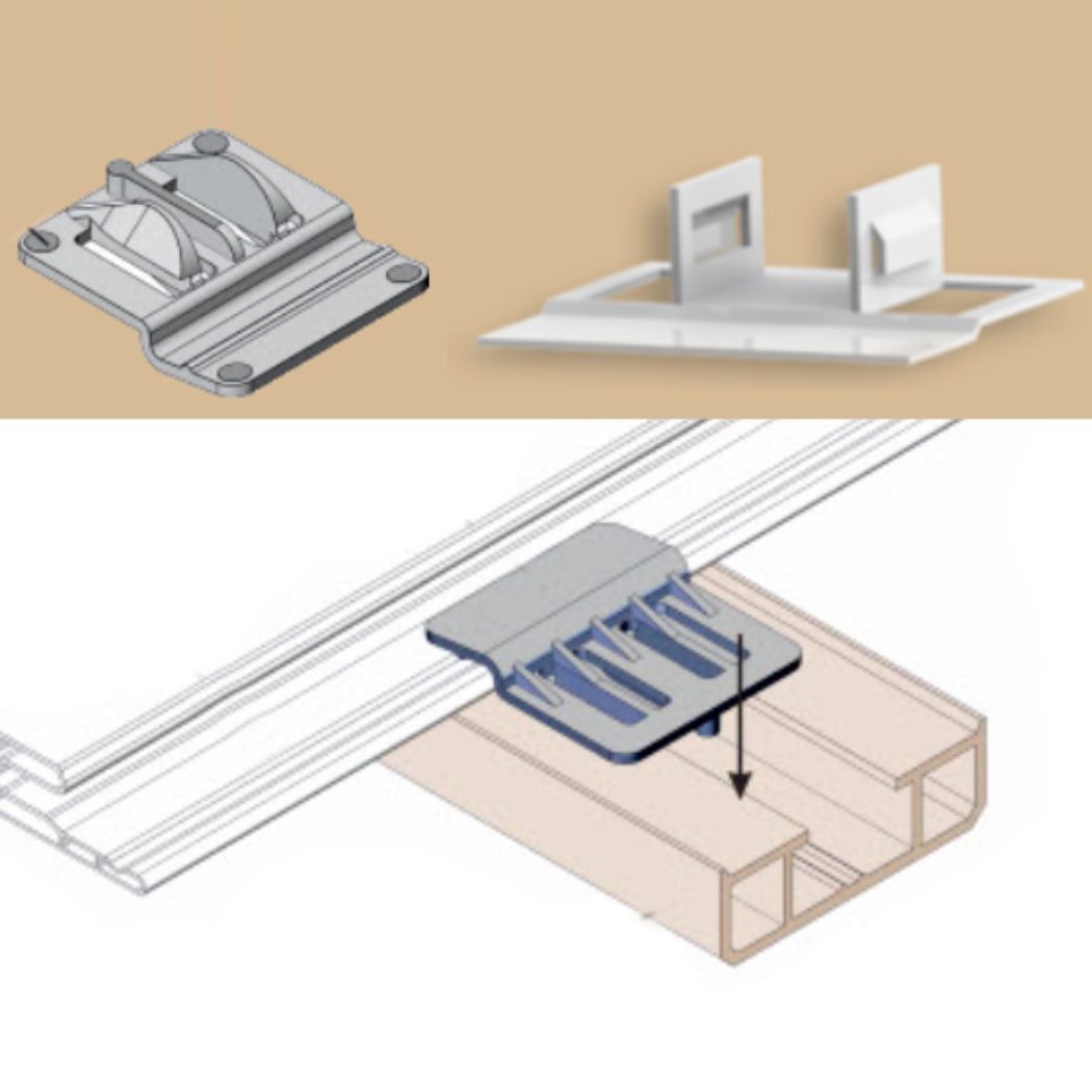 Клипсы к планке монтажной ПП №1 (100 шт)