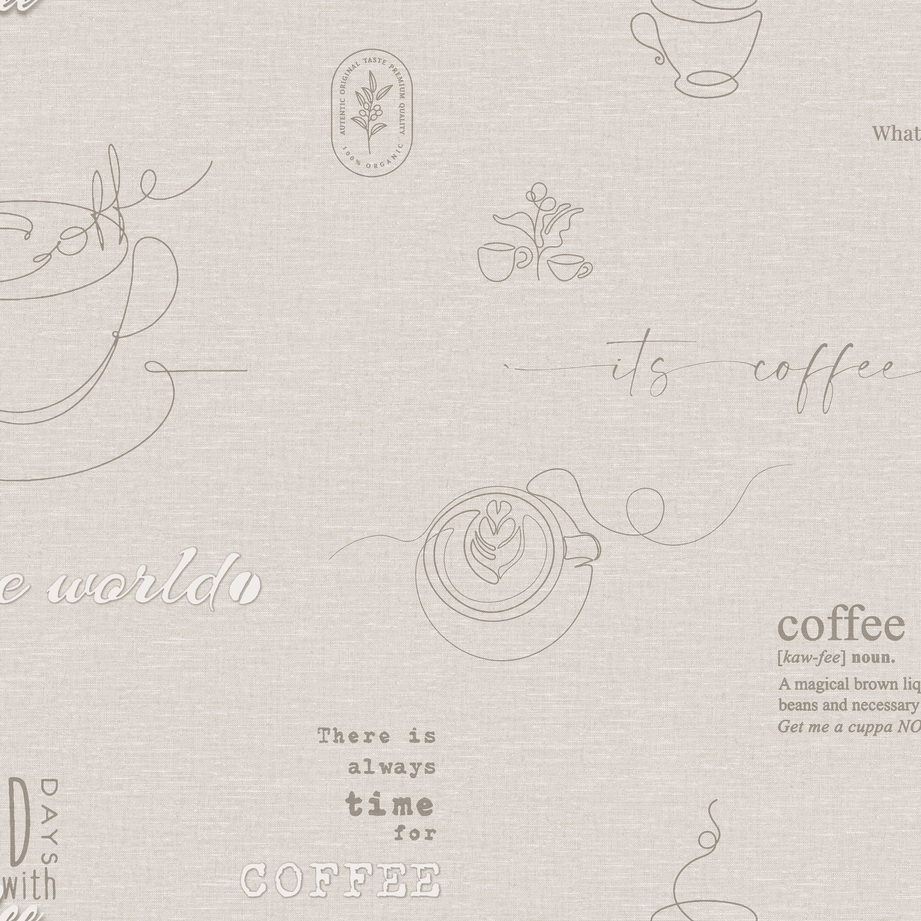 Обои Ateliero Cafe 589692 бежевые винтаж 1,06х10,05 м