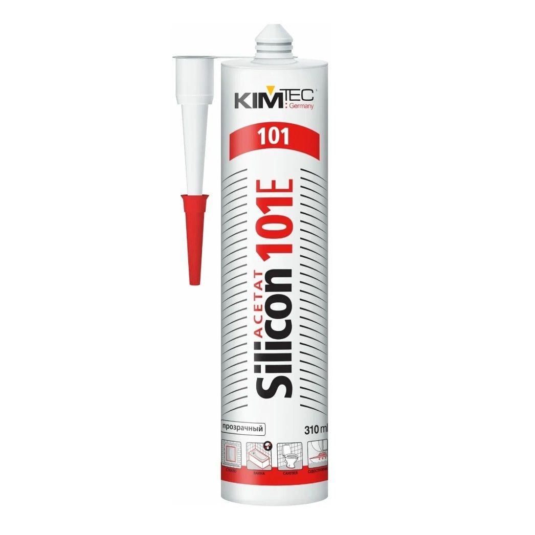 Клей-герметик силиконовый Kim Tec 280 мл прозрачный