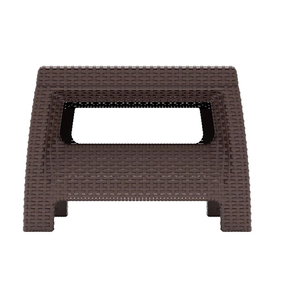 Стол Ротанг Плюс 765x570x420 мм венге/мокко