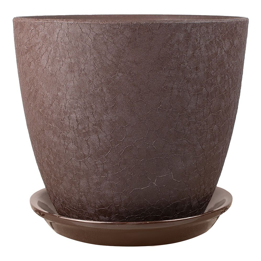 Горшок цветочный Бутон Винил шоколад 18 см 3,2 л