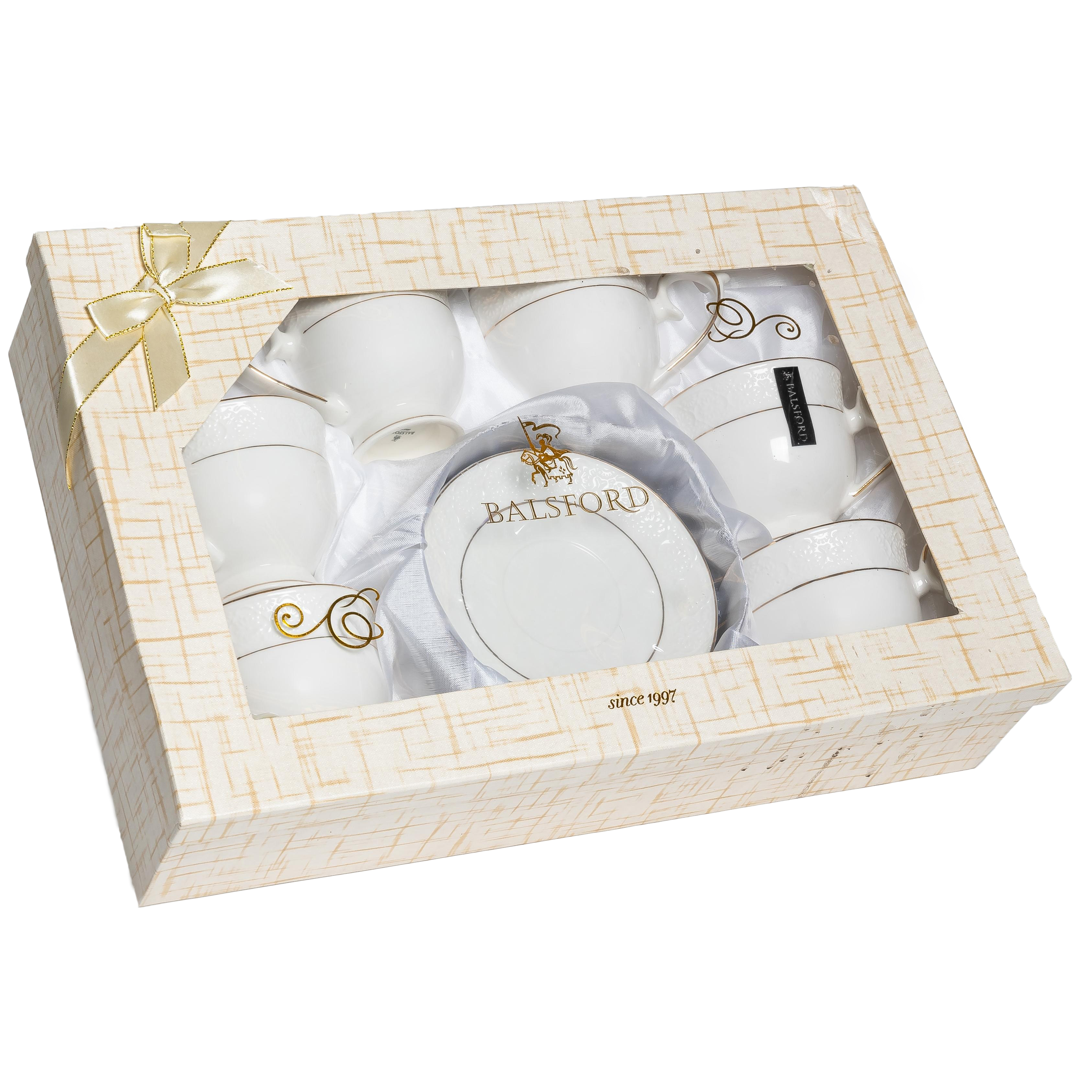 Набор чайный Balsford Грация Астерия на 6 персон 12 предметов 260 мл фарфор