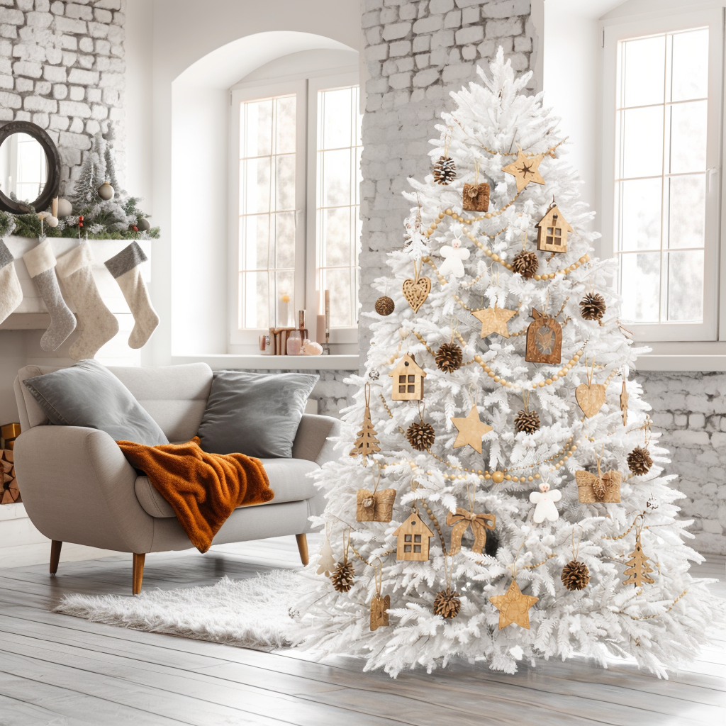 Елка искусственная Эльза 210 см белая