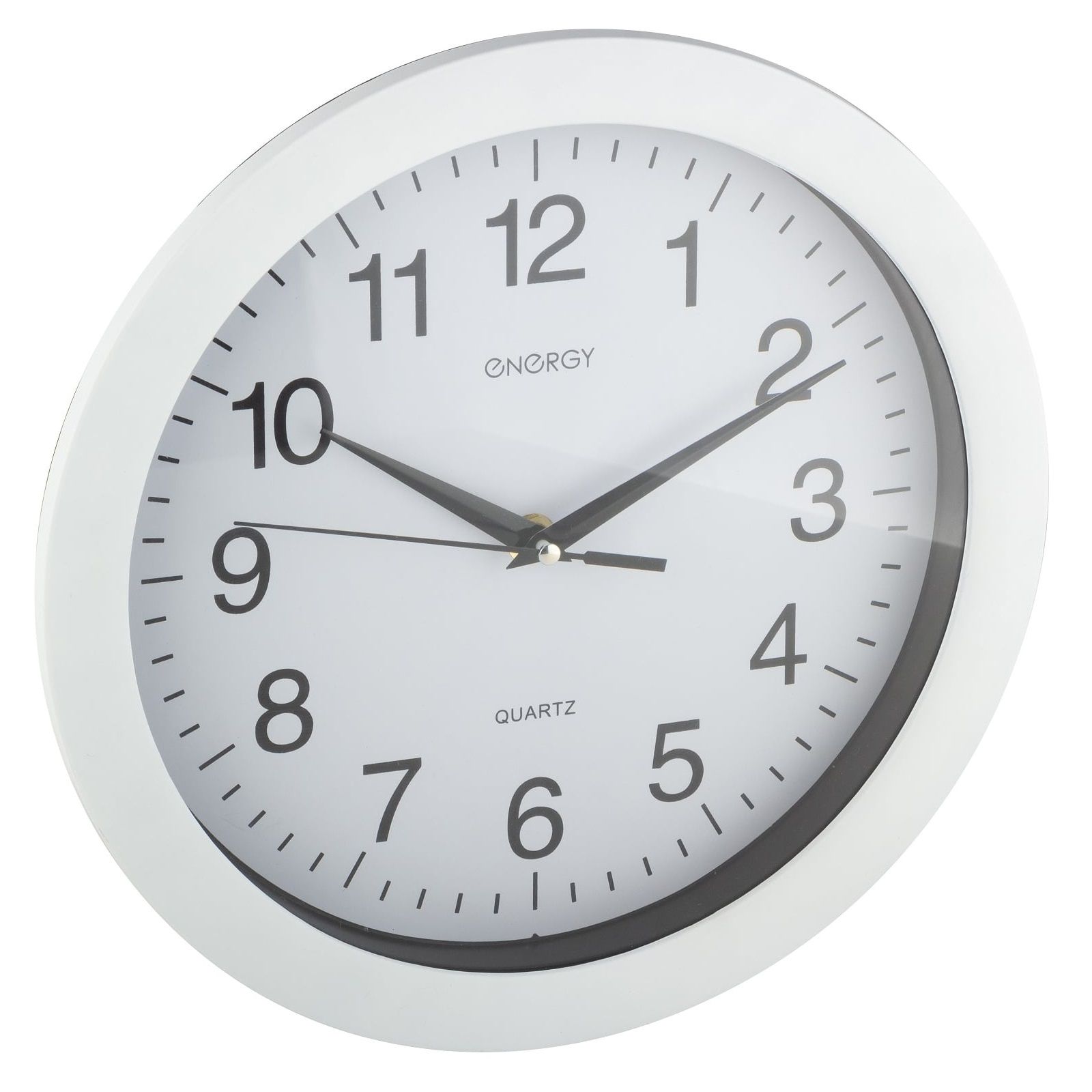 Часы настенные кварцевые Energy ЕС-01 белые круглые d27,5 см