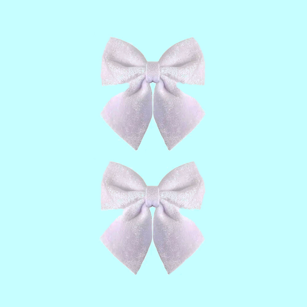 Украшение новогоднее Моя Елочка Бантики 13х15 см белый 2 шт 2025-1054