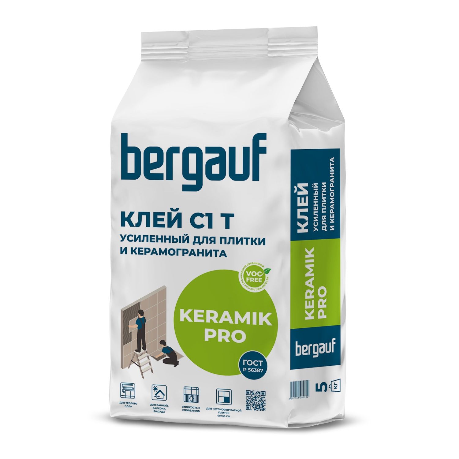 Клей для плитки и керамогранита Bergauf Keramik Pro 5 кг