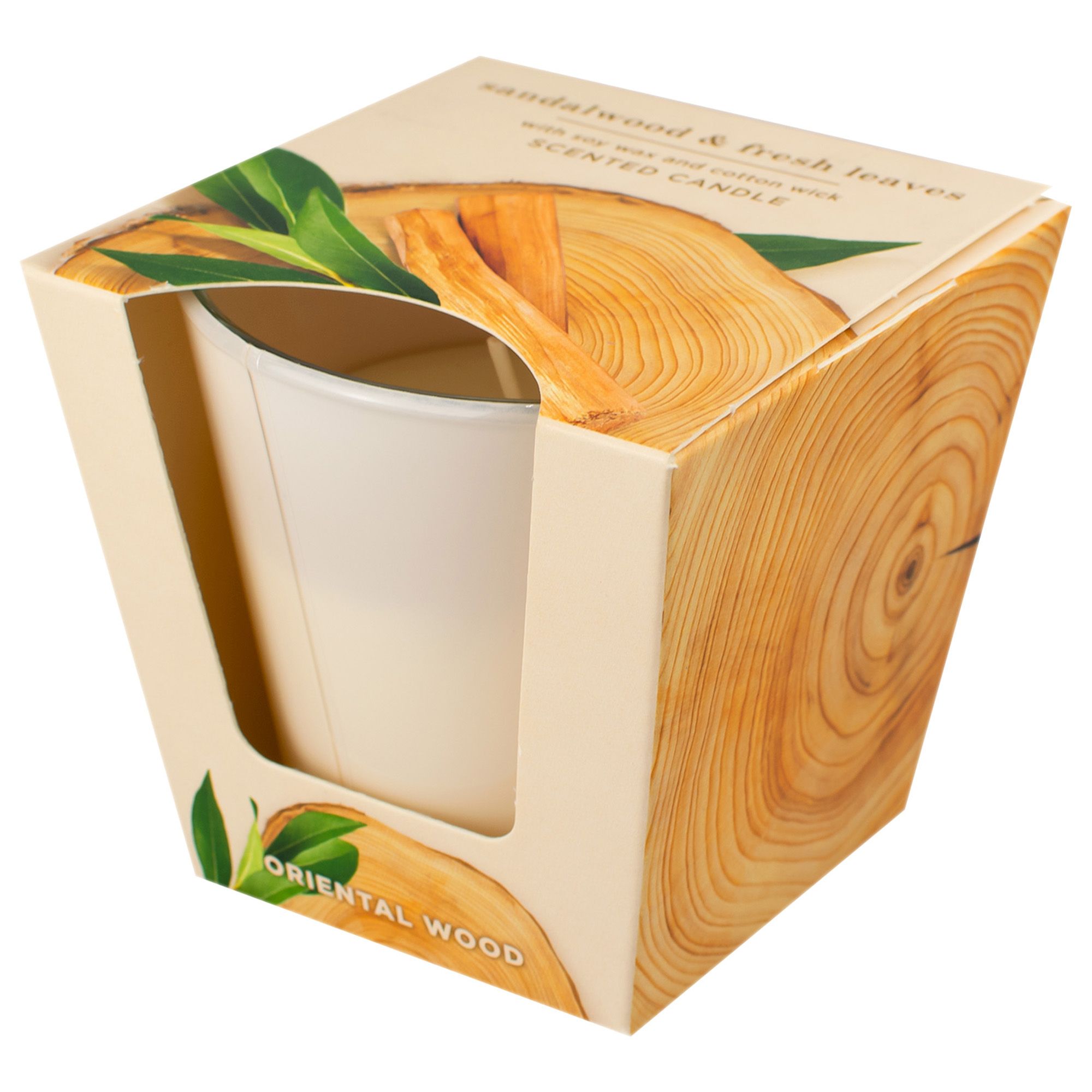 Свеча в стакане Восточное дерево 115гр ароматизированная Bartek