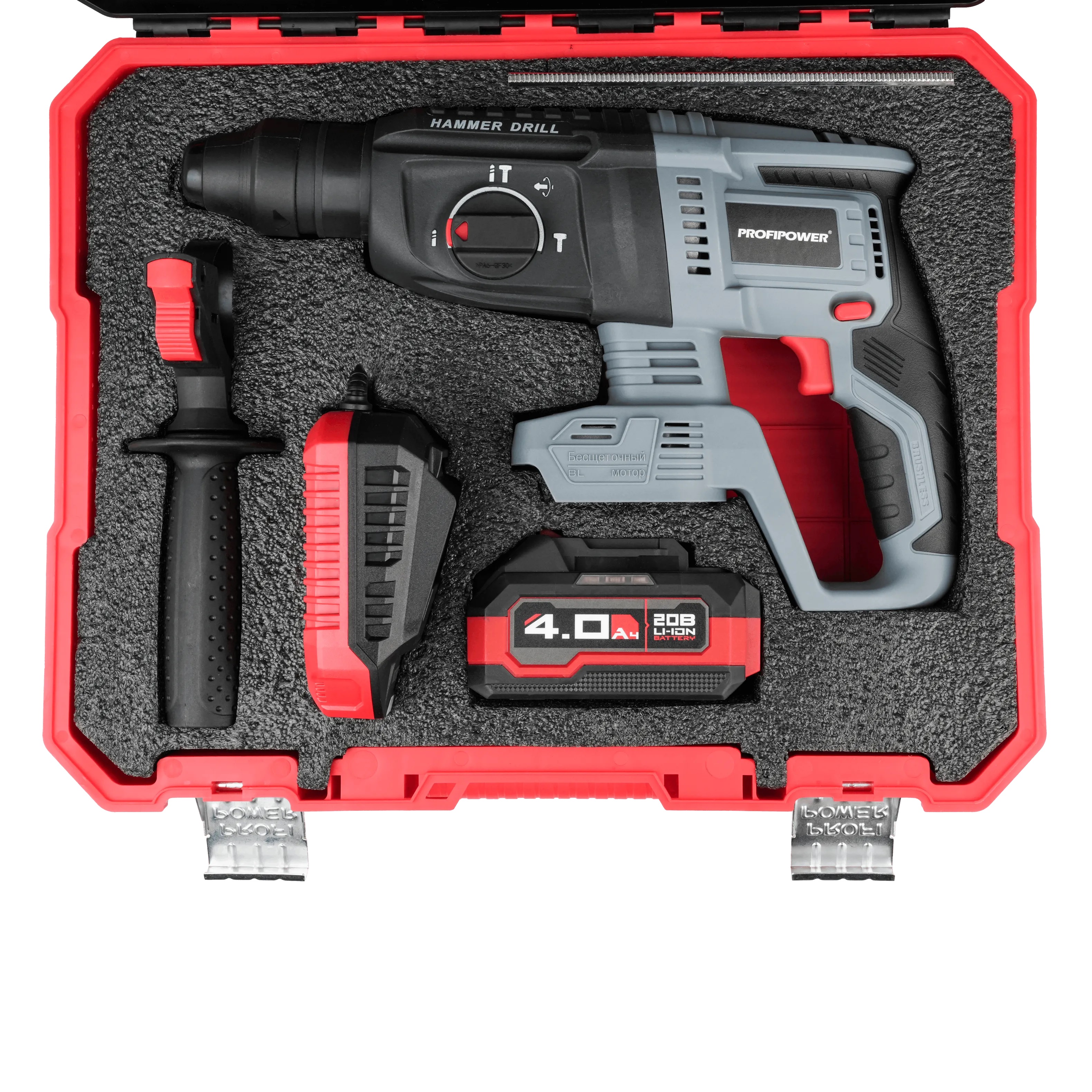Перфоратор аккумуляторный ProfiPower MKDHR-20В 1х4Ач 1,9 Дж кейс