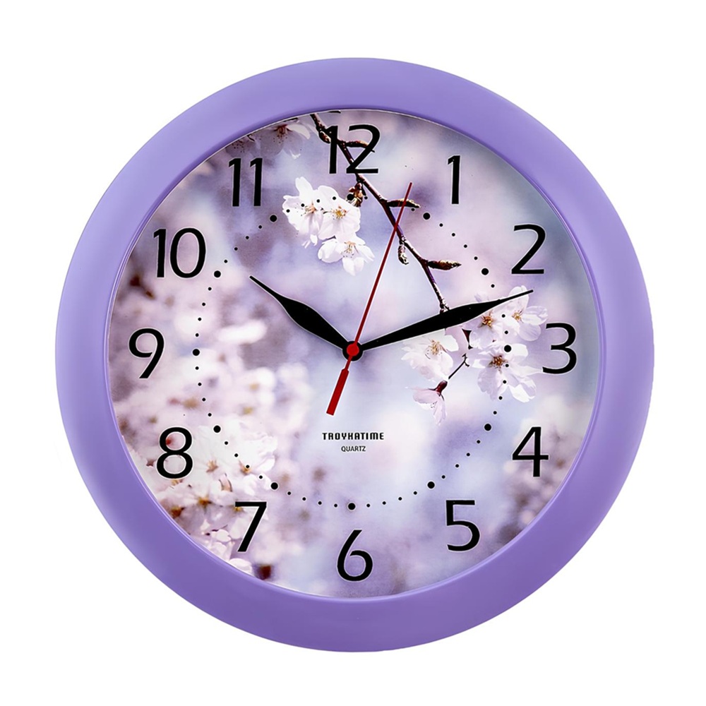 Часы настенные Тройка 11143138, круг 290мм, саккура