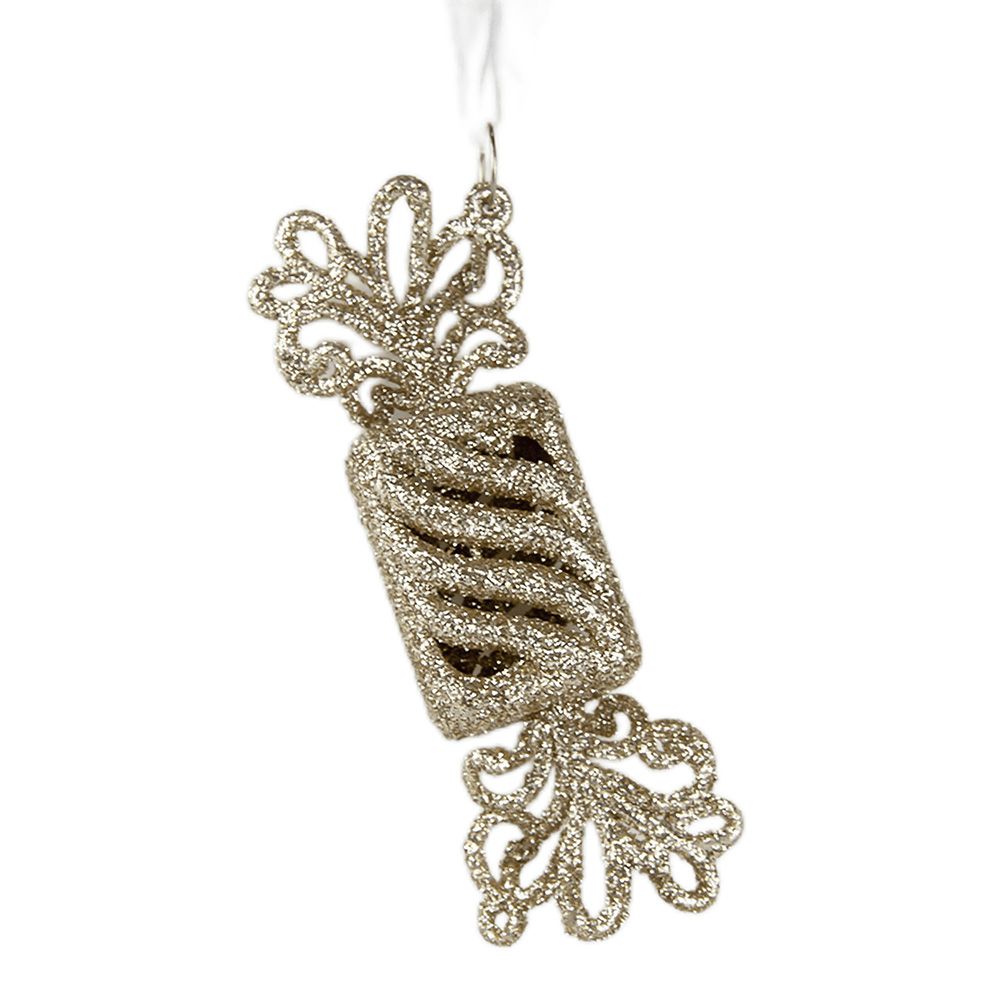 Подвеска Конфетки 10 см золотая 2 шт