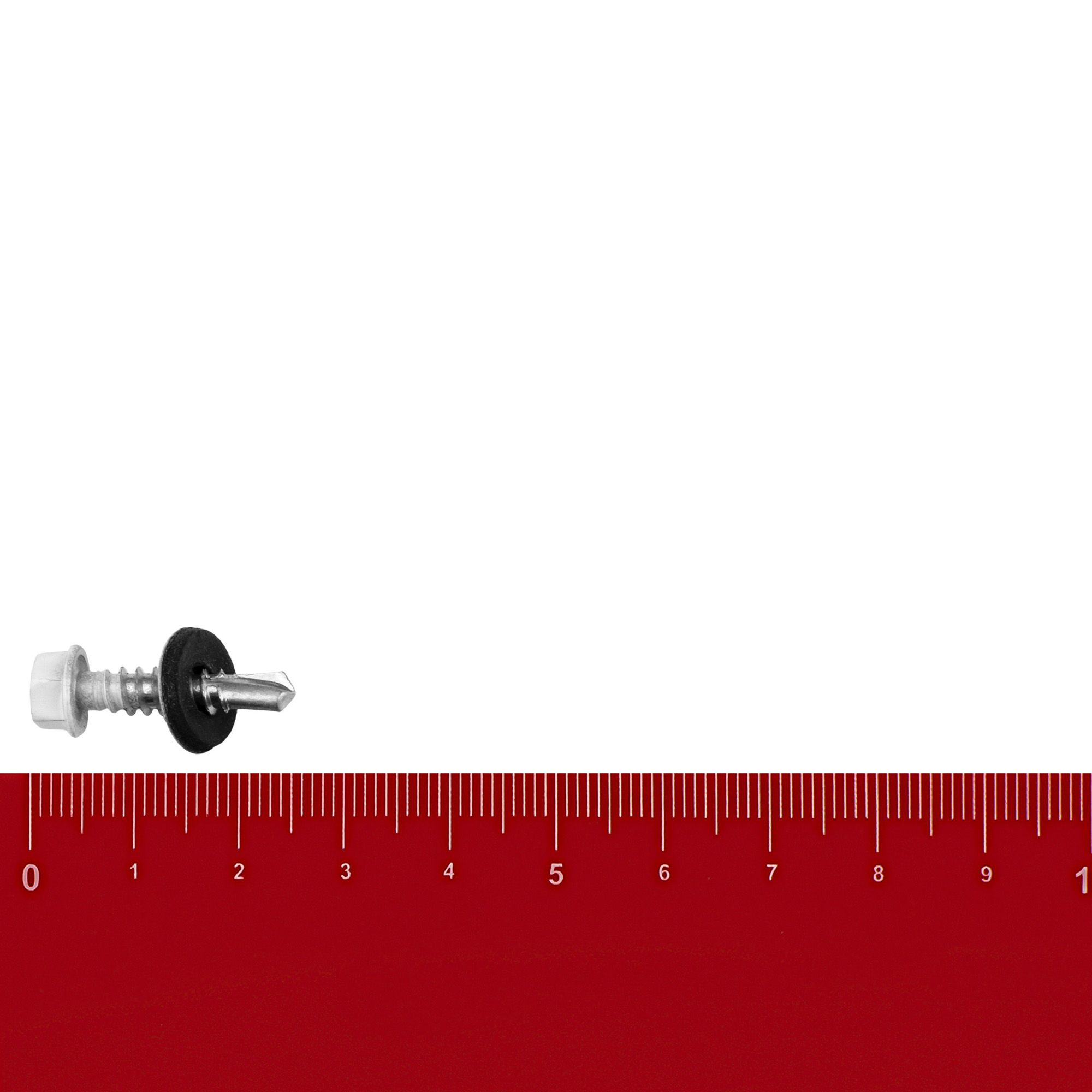Саморез кровельный 5,5х25 мм белый RAL 9003 вес