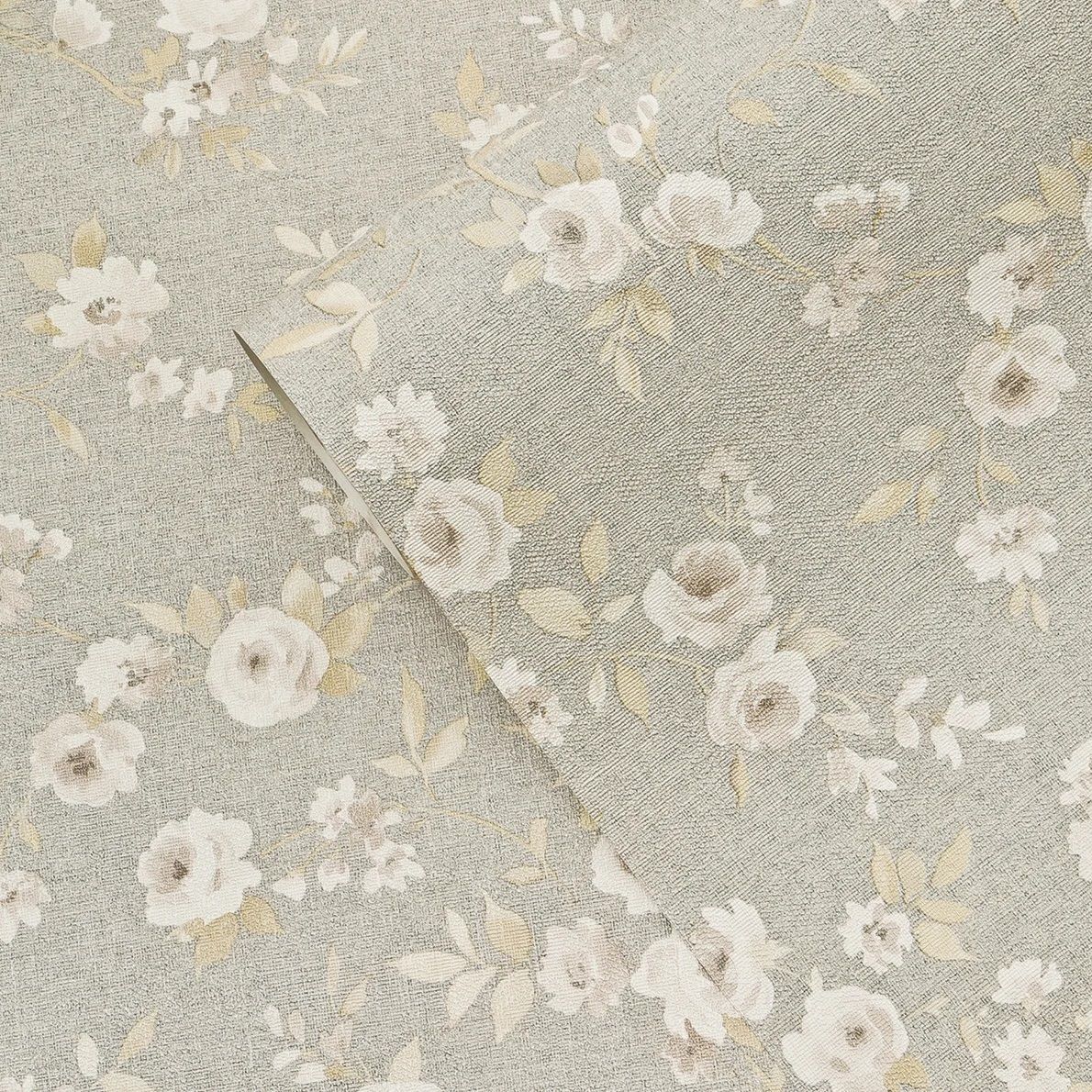 Обои Rasch LA Provence W187135 серые цветы мелкие 1,06х10,05 м