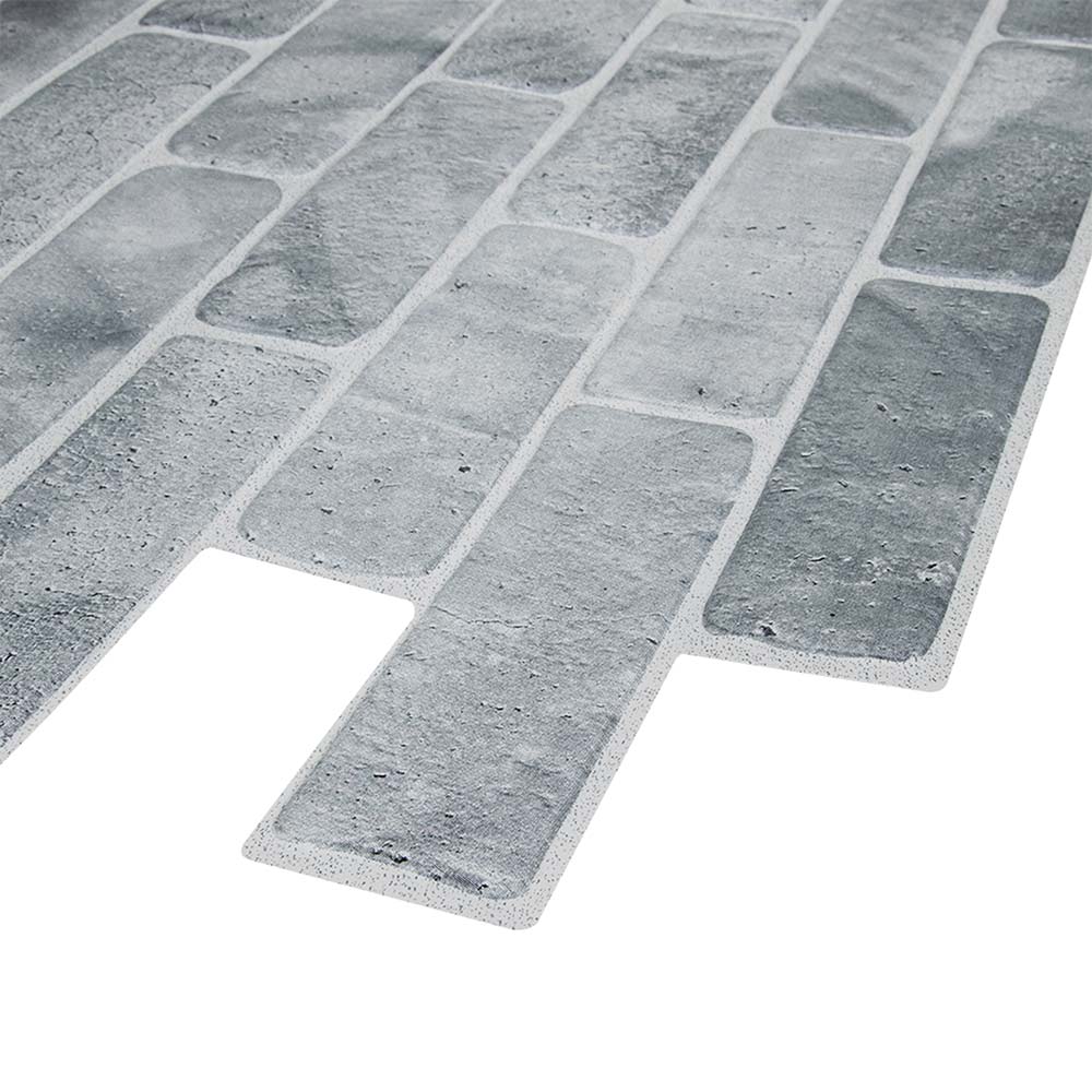 Панель ПВХ Кирпич старый серый 1025х495 мм