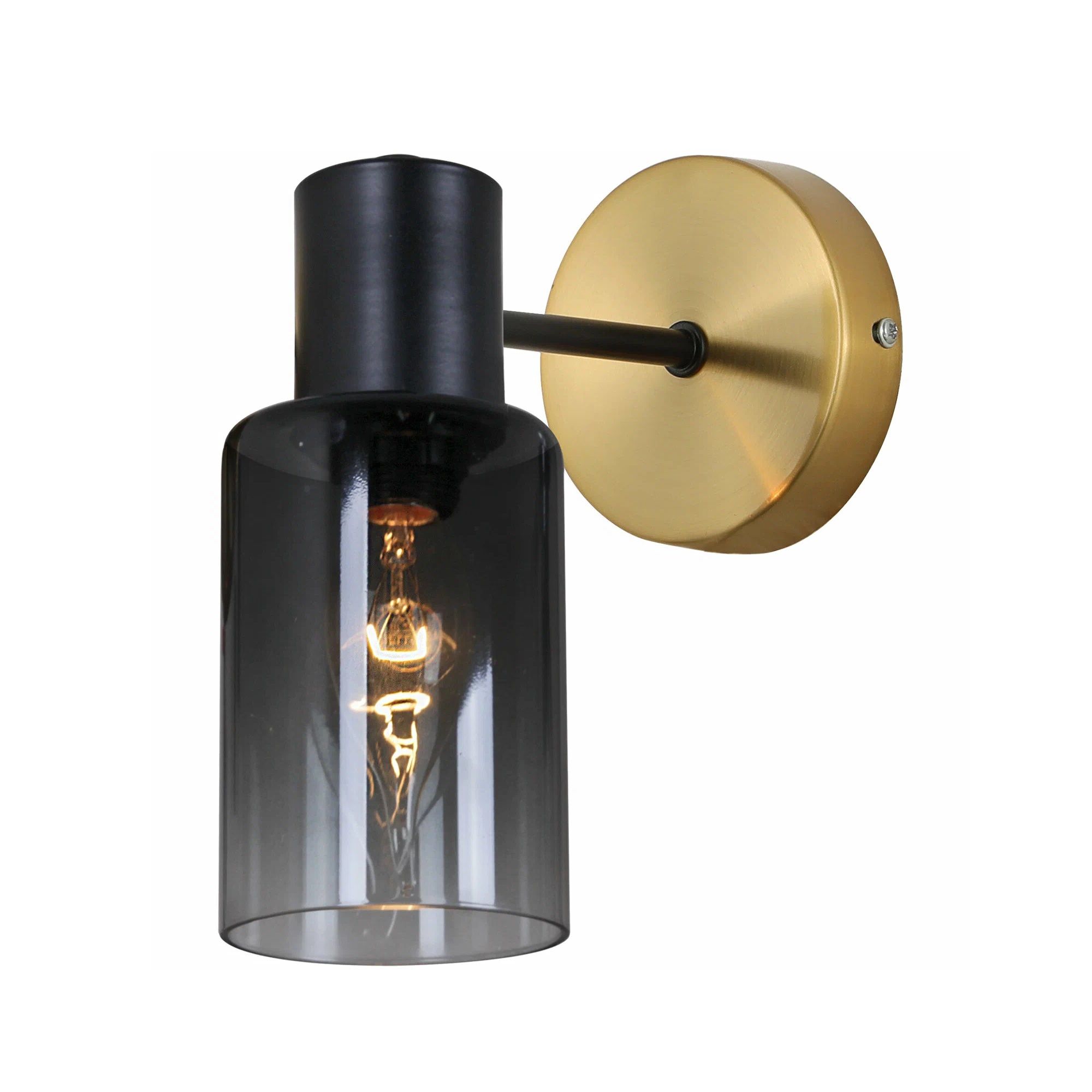 Светильник настенный 74677/1W COP+BK 40Вт E14 h19,5 см медь/черный