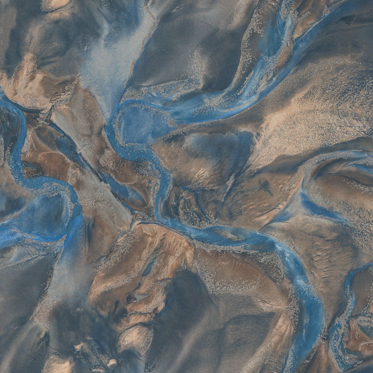 Обои Euro Decor Istok 7293-03 синие мрамор 1,06х10,05 м