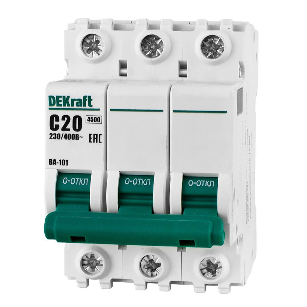 Выключатель автоматический модульный 3п C 20А 4,5кА ВА-101 SchE 11079DEK