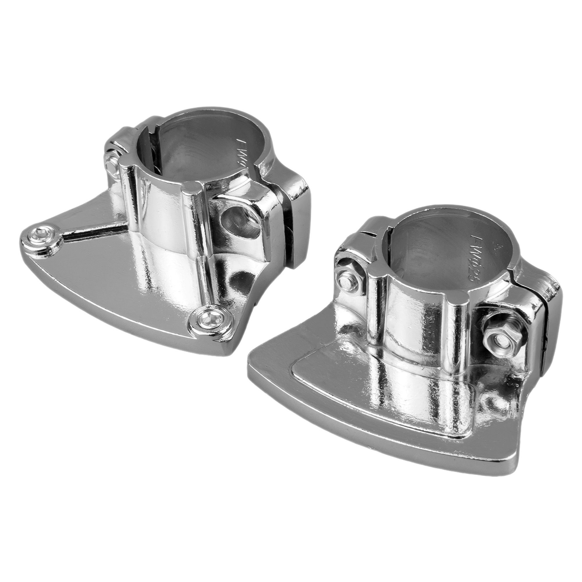 Соединитель для трубы и панели односторонний (компл нах-ся в 2-х пакетах)GP80 CHROME