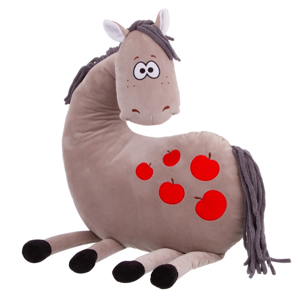 Игрушка мягкая Relana Конь серый с яблоками Даниэль 40 см