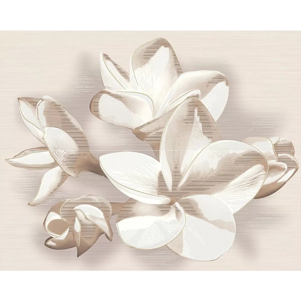Панно Azori Amati Plumeria Beige 50,5х40,2 см бежевый 2 шт