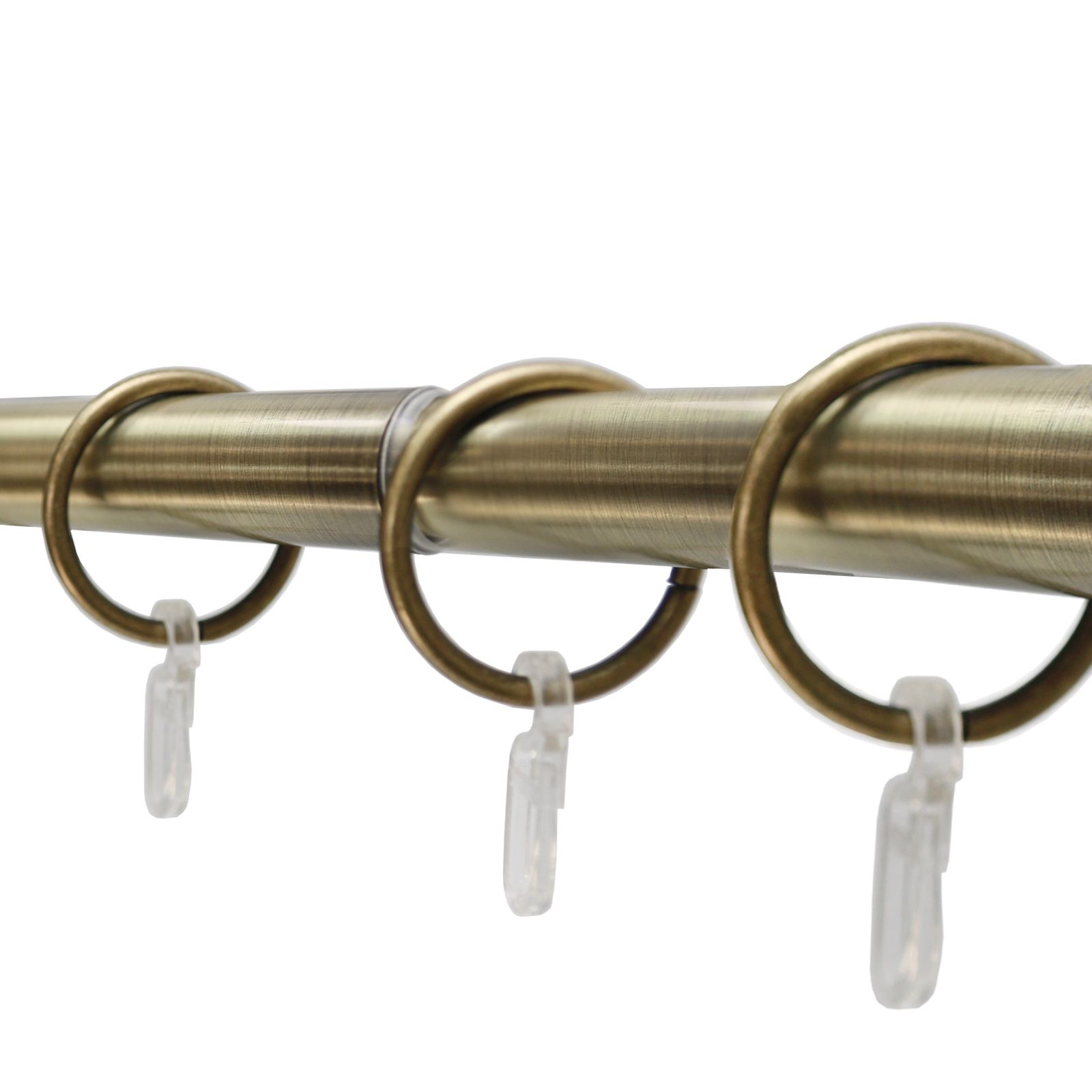 Карниз настенный раздвижной однорядный d16/19 мм 160-320 см Орех золото антик