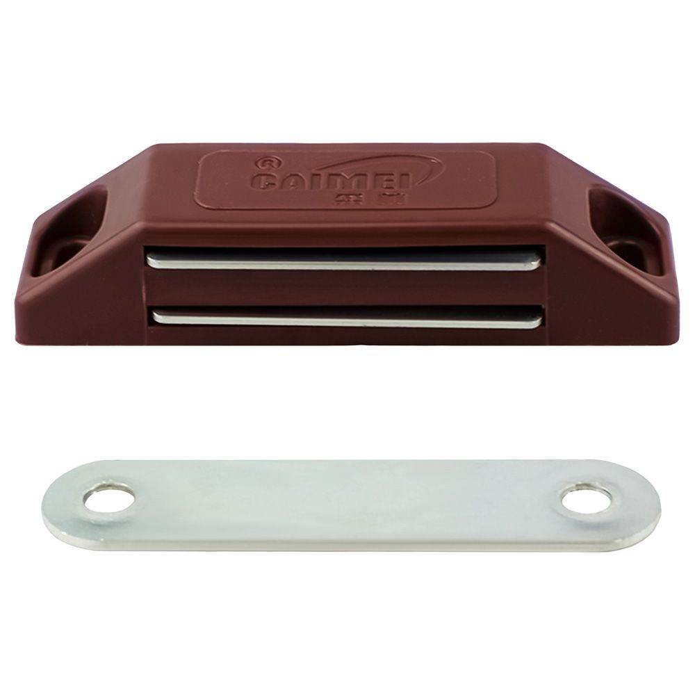 Магнит мебельный одинарный большой, коричневый