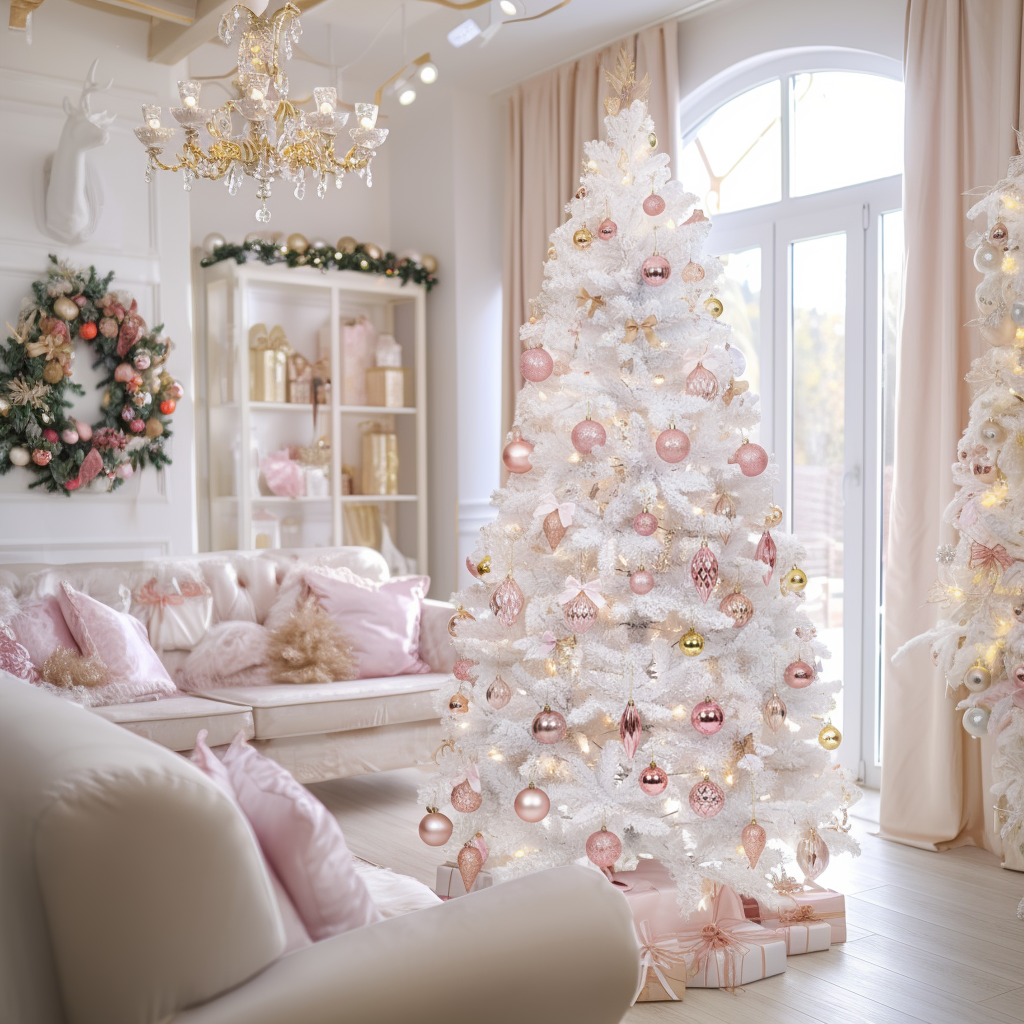 Елка искусственная Звон вьюги белая 210 см ПВХ белый иней 1154 веток