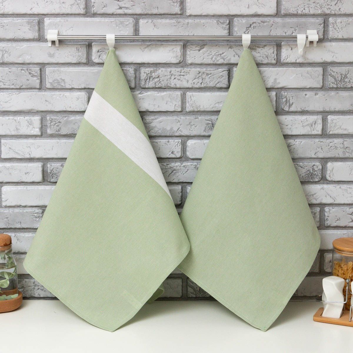 Набор полотенец Этель 2 шт мятный 163 г/м2