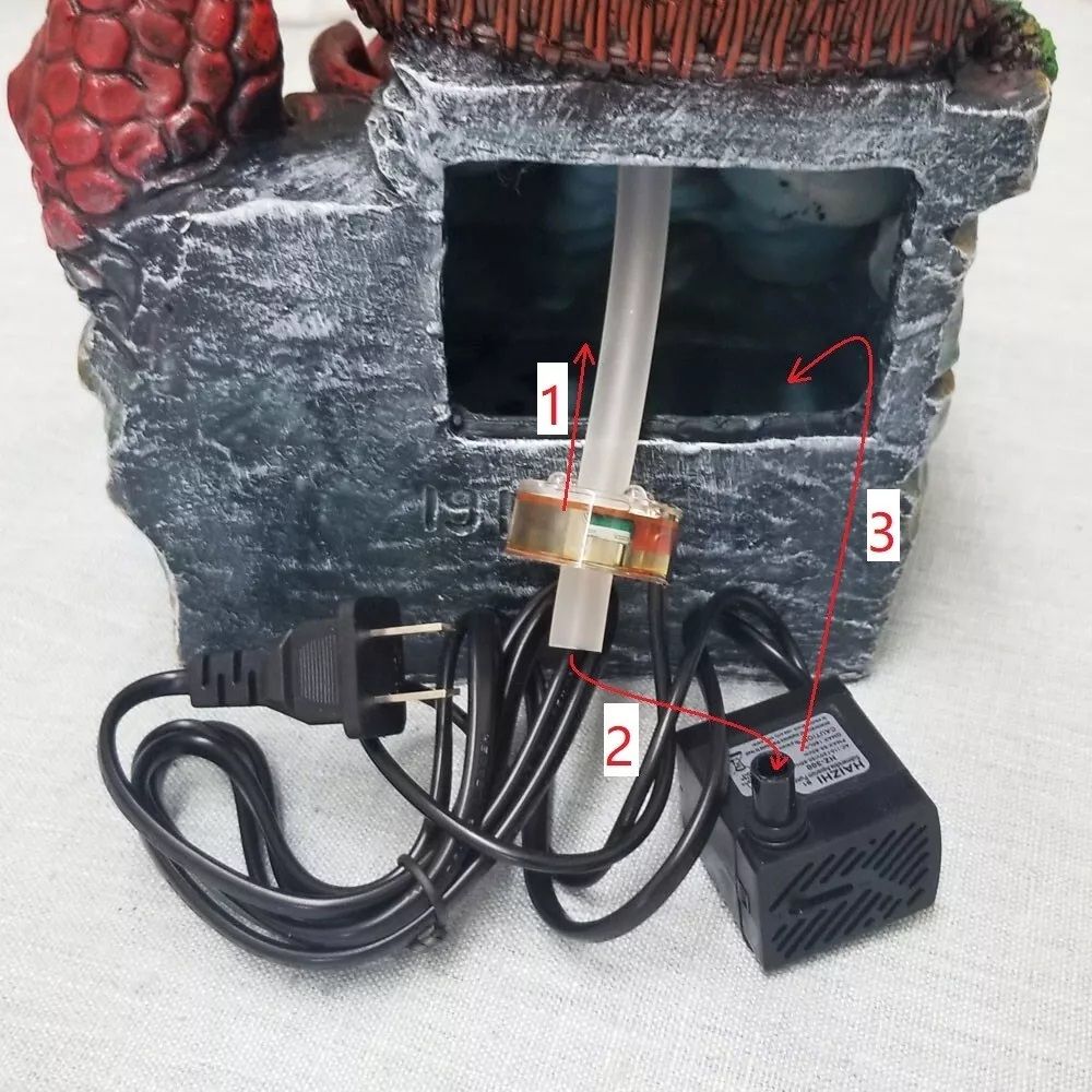 Фонтан декоративный 25,5х19х15,5 см с шаром и подсветкой 2024-7007