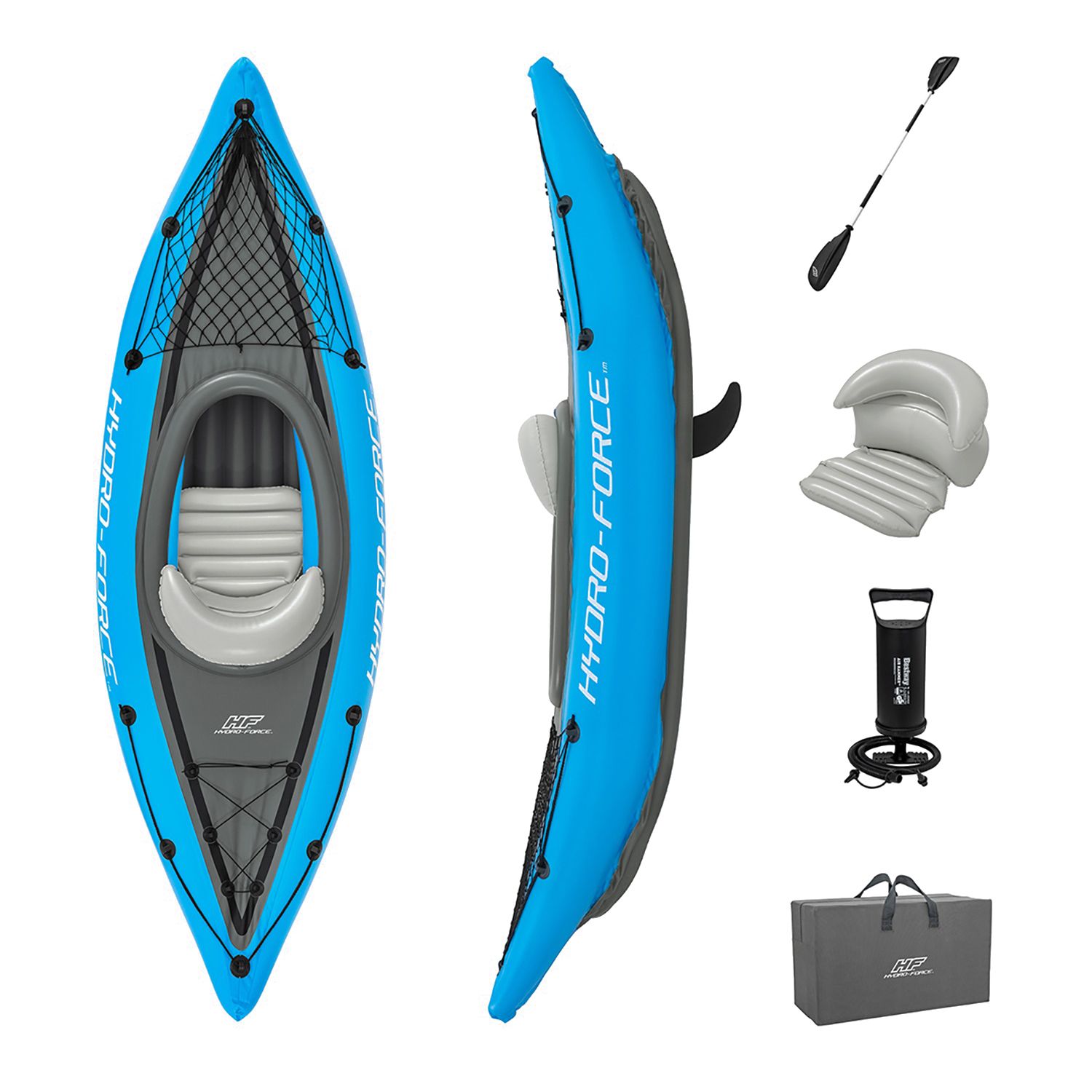 Байдарка надувная 275x81 см до 120 кг (весла, насос, сумка) Bestway Cove Champion X1 65115