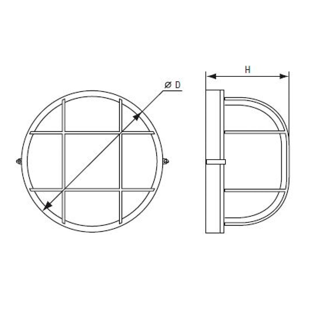 Светильник влагозащитный Е27 60 Вт R1 IP54 круг б/реш чер.NBL-R1-60-E27/BL 94811 Navigator