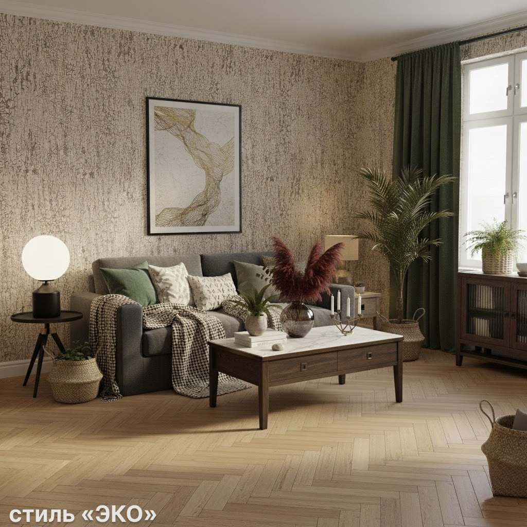 Обои Green Walls Кора С40 4116 05 дуб моховой абстракция 1,06х10,05 м