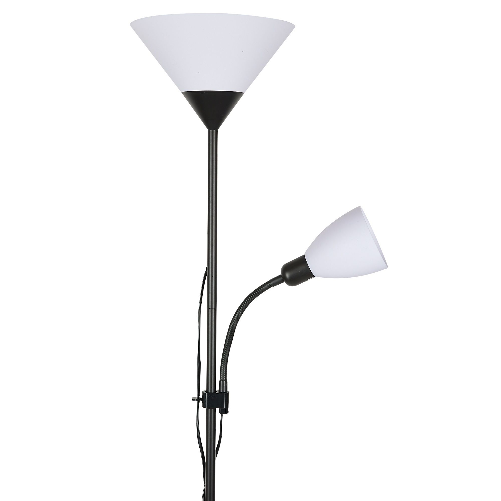 Торшер UML-T520 E27+E14 black/white