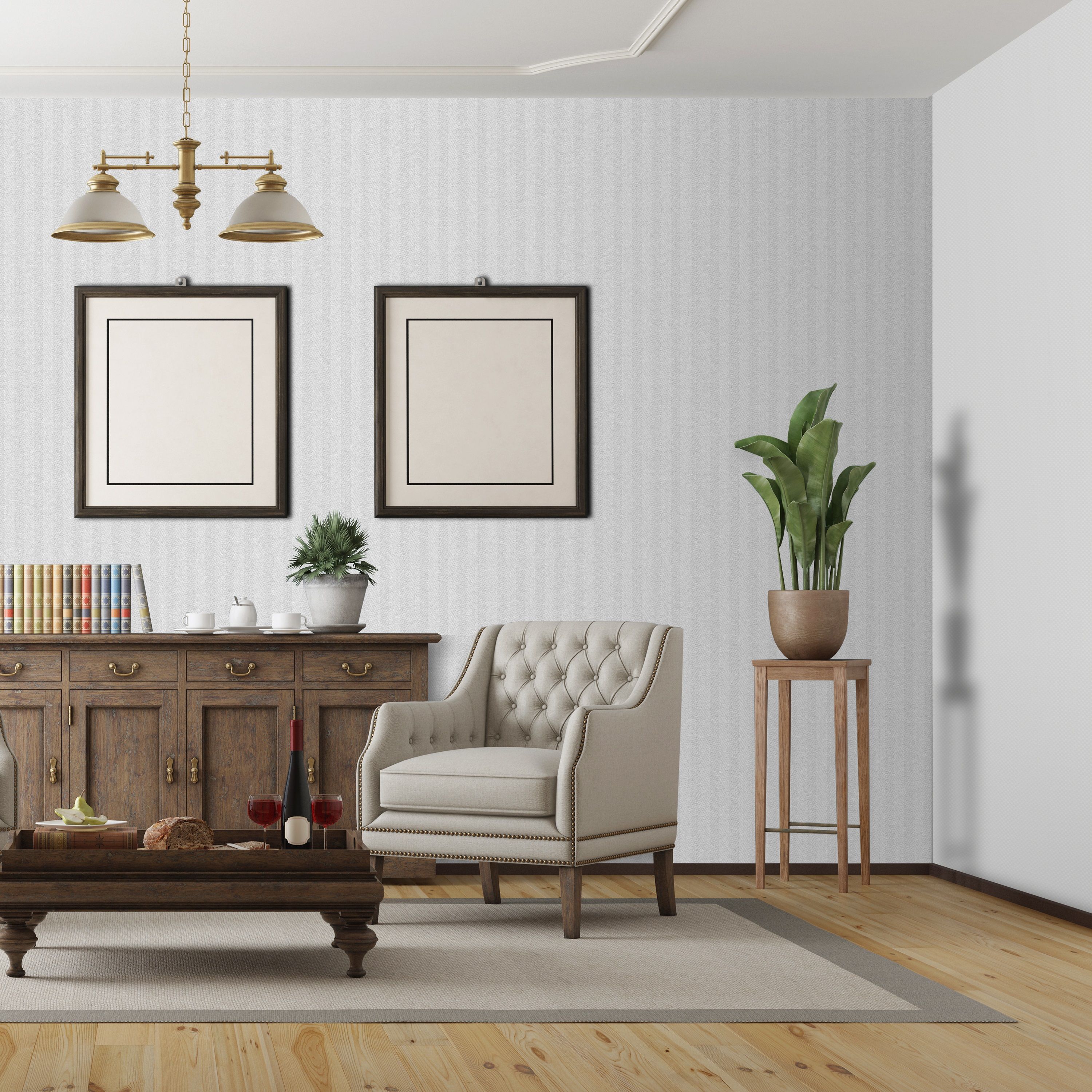 Обои Erismann Harris 60750-03 кремовые полосы 1,06х10,05 м