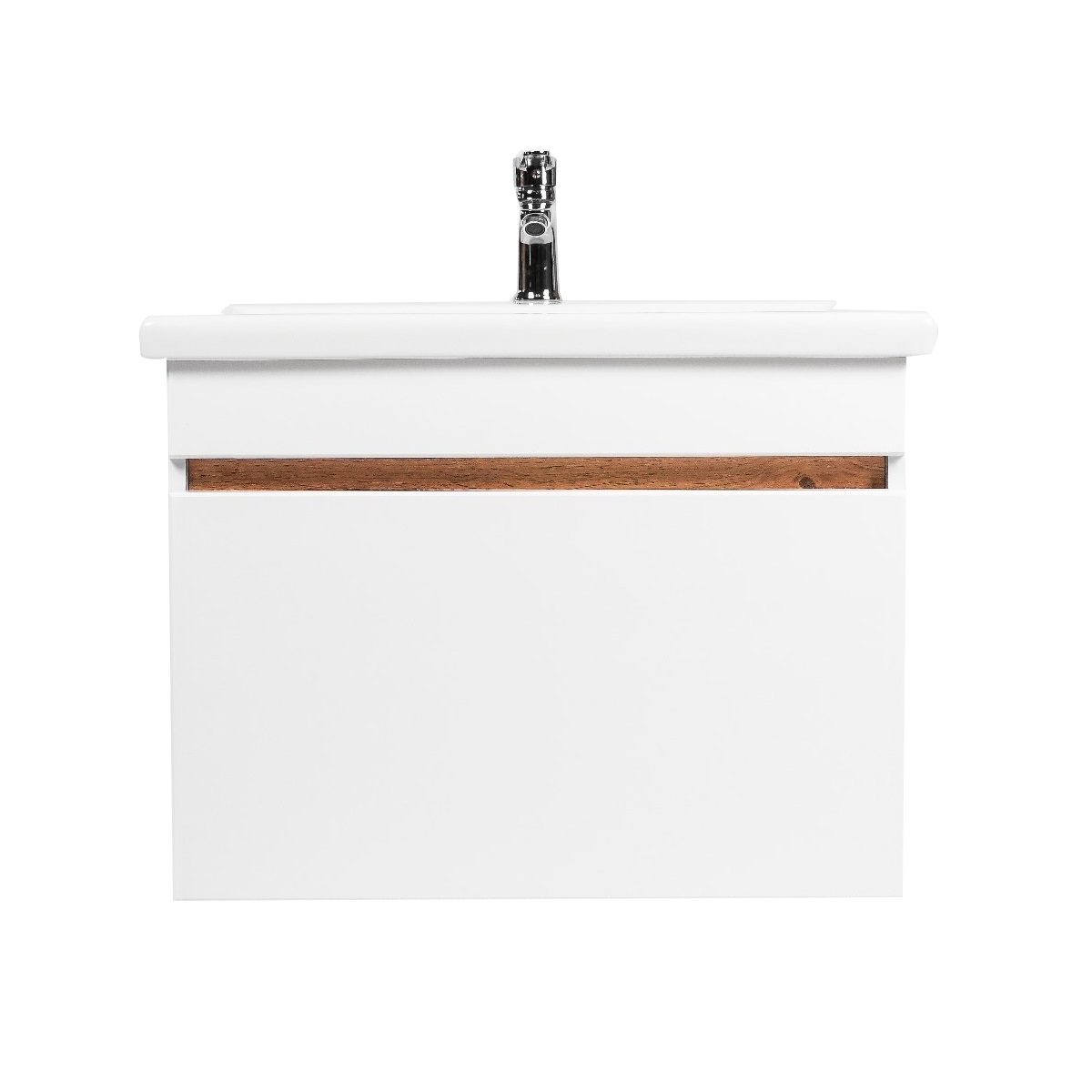 Тумба подвесная Мальта 50 белый/дерево 1 ящик под раковину Como 50