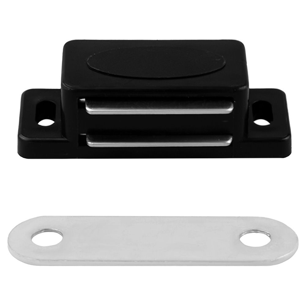 Магнит мебельный одинарный, черный