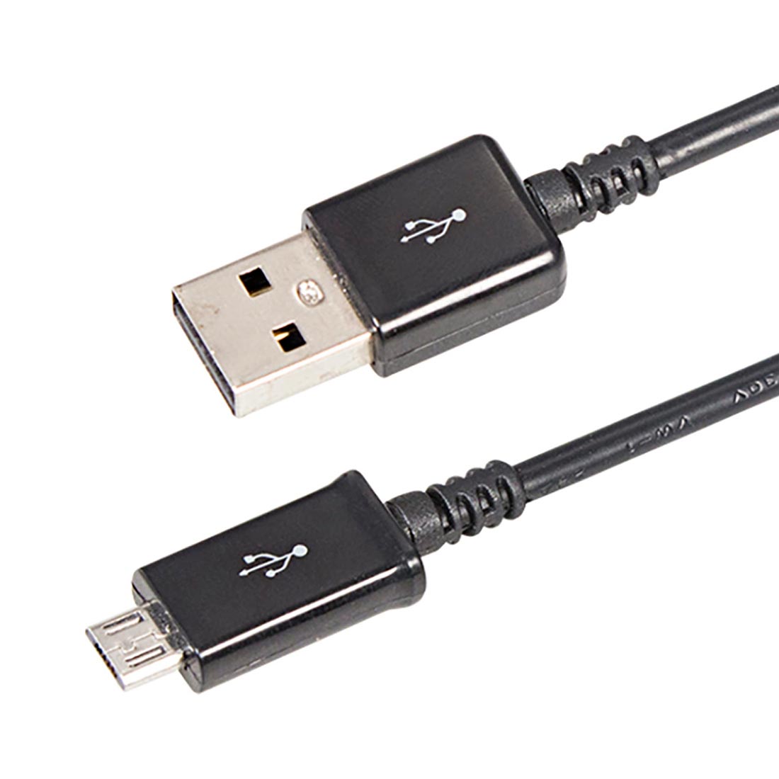 Кабель Rexant USB (A) microUSB длинный штекер 1 м черный