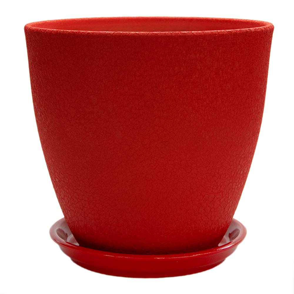 Горшок цветочный Бутон Винил красный 21 см 5,4 л