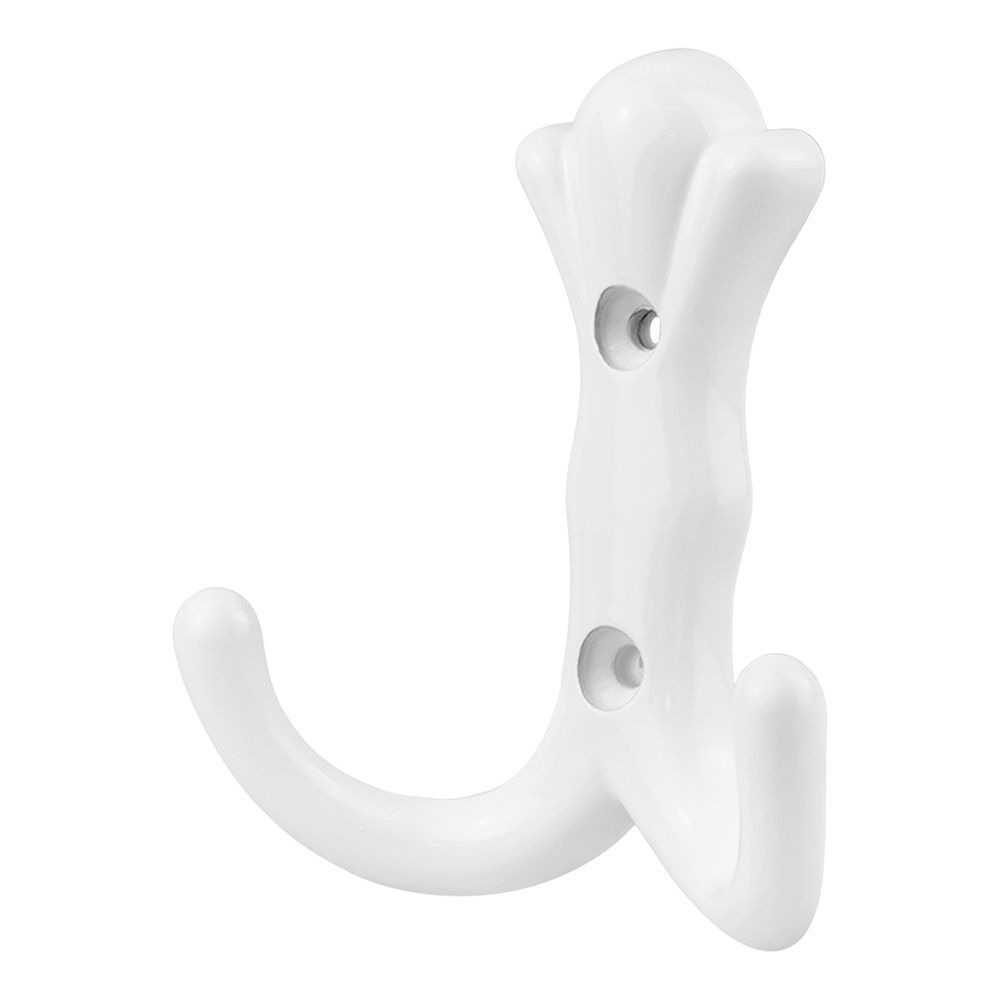 Крючок мебельный двойной №36 пол белый