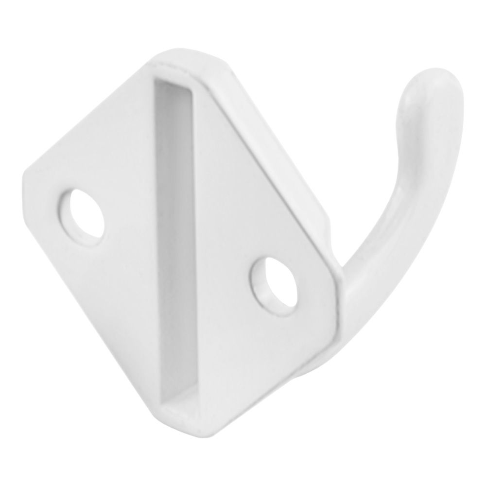 Крючок мебельный одинарный № 25 белый полимер