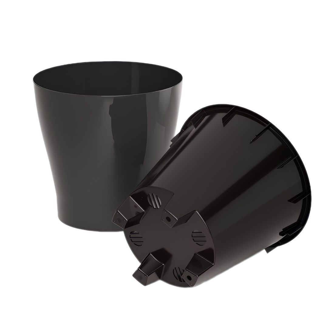 Горшок цветочный двойной Лея графитовый 5 л