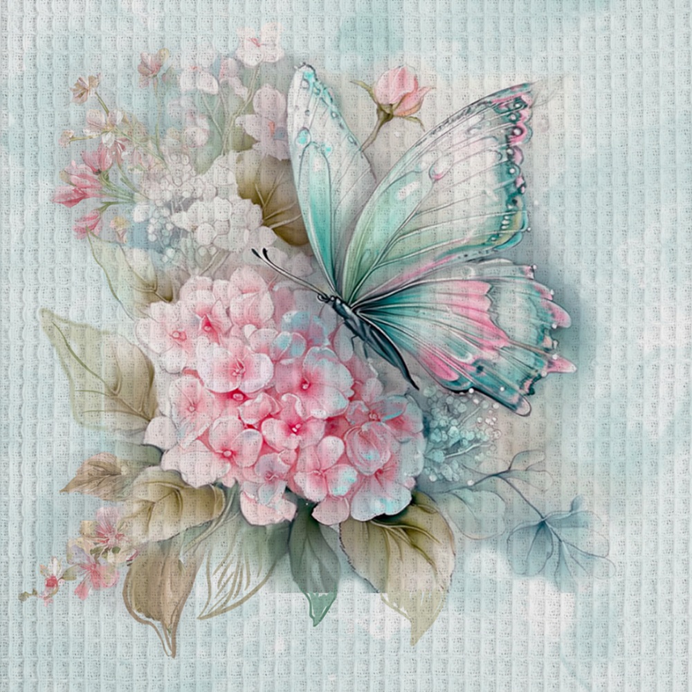 Полотенце кухонное вафельное Vse Doma 45х60 см рис.60360-1 Вдохновение