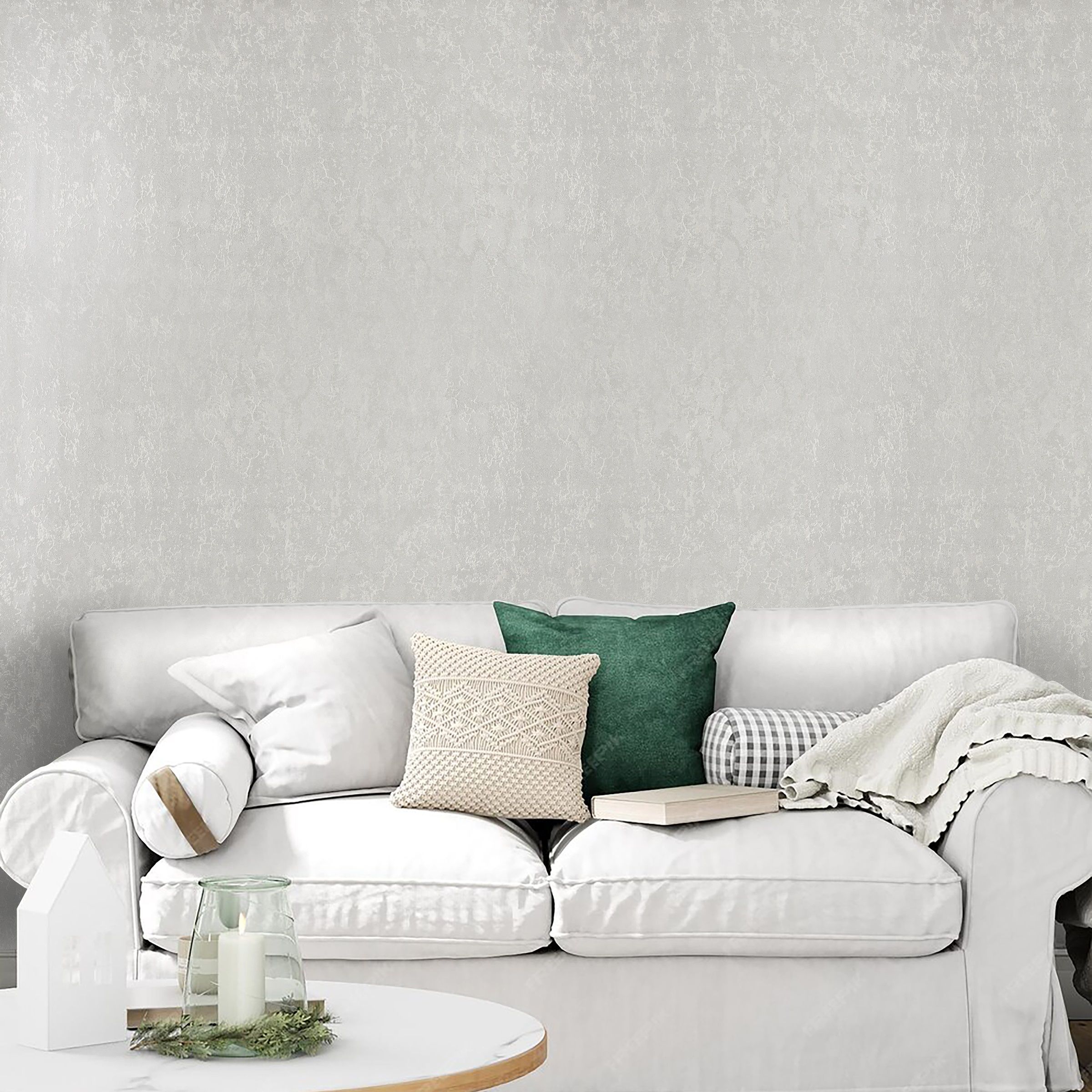 Обои Green Walls Королит С50А 5051 02 светлые серые штукатурка 1,06х10,05 м