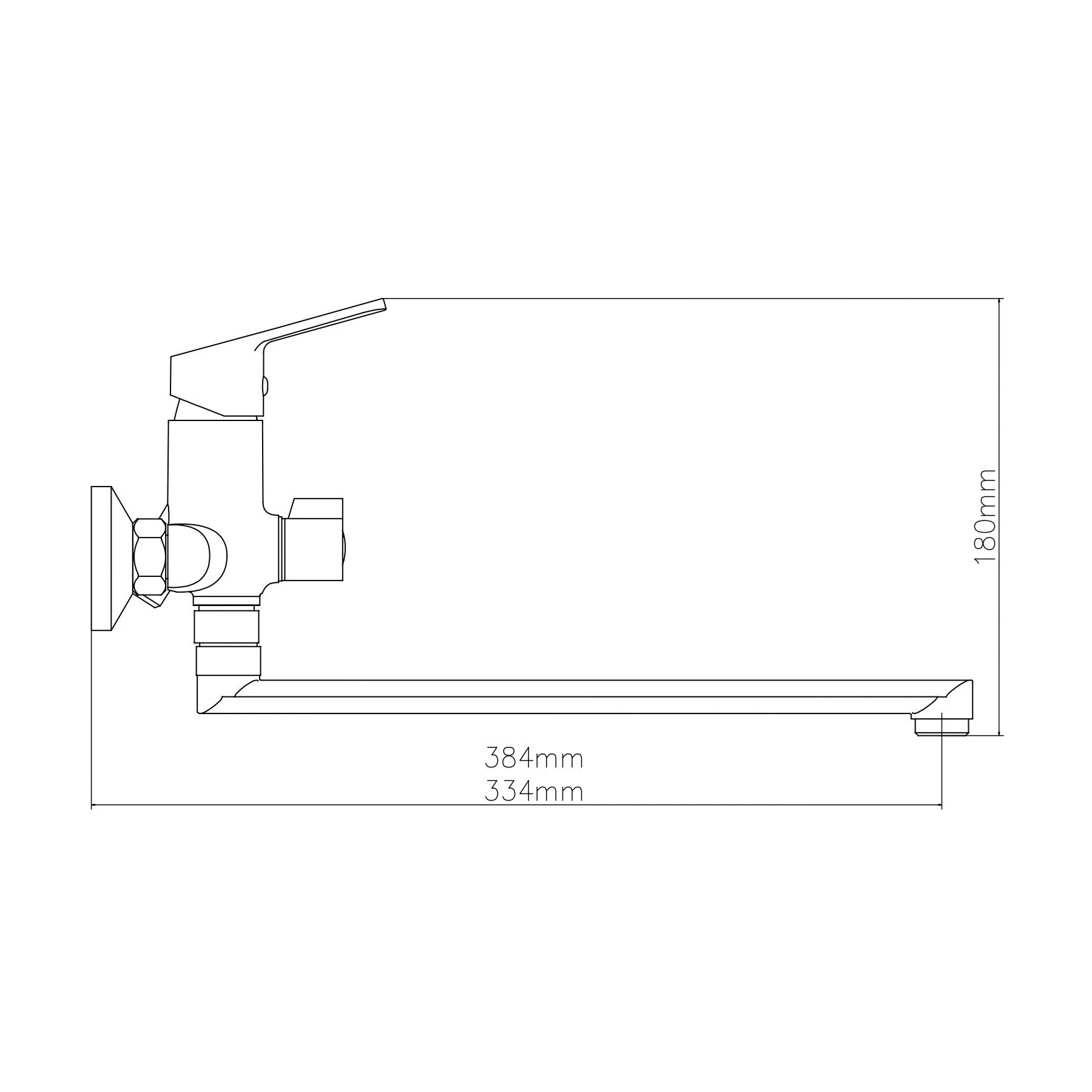 Смеситель для ванны Esko Mumbai MI31 однорычажный