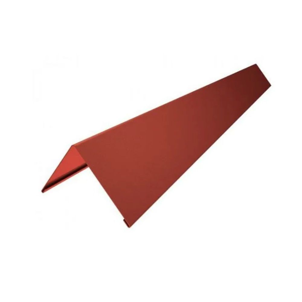 Конек с отбортовкой металл 200х200х2000 мм RAL 3005 красный