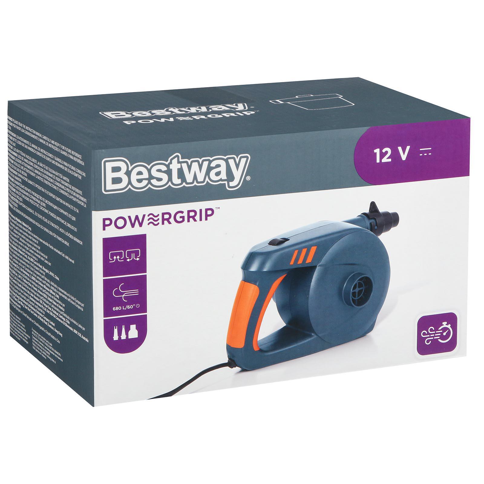 Насос электрический от прикуривателя 12В 3 насадки Bestway 62164